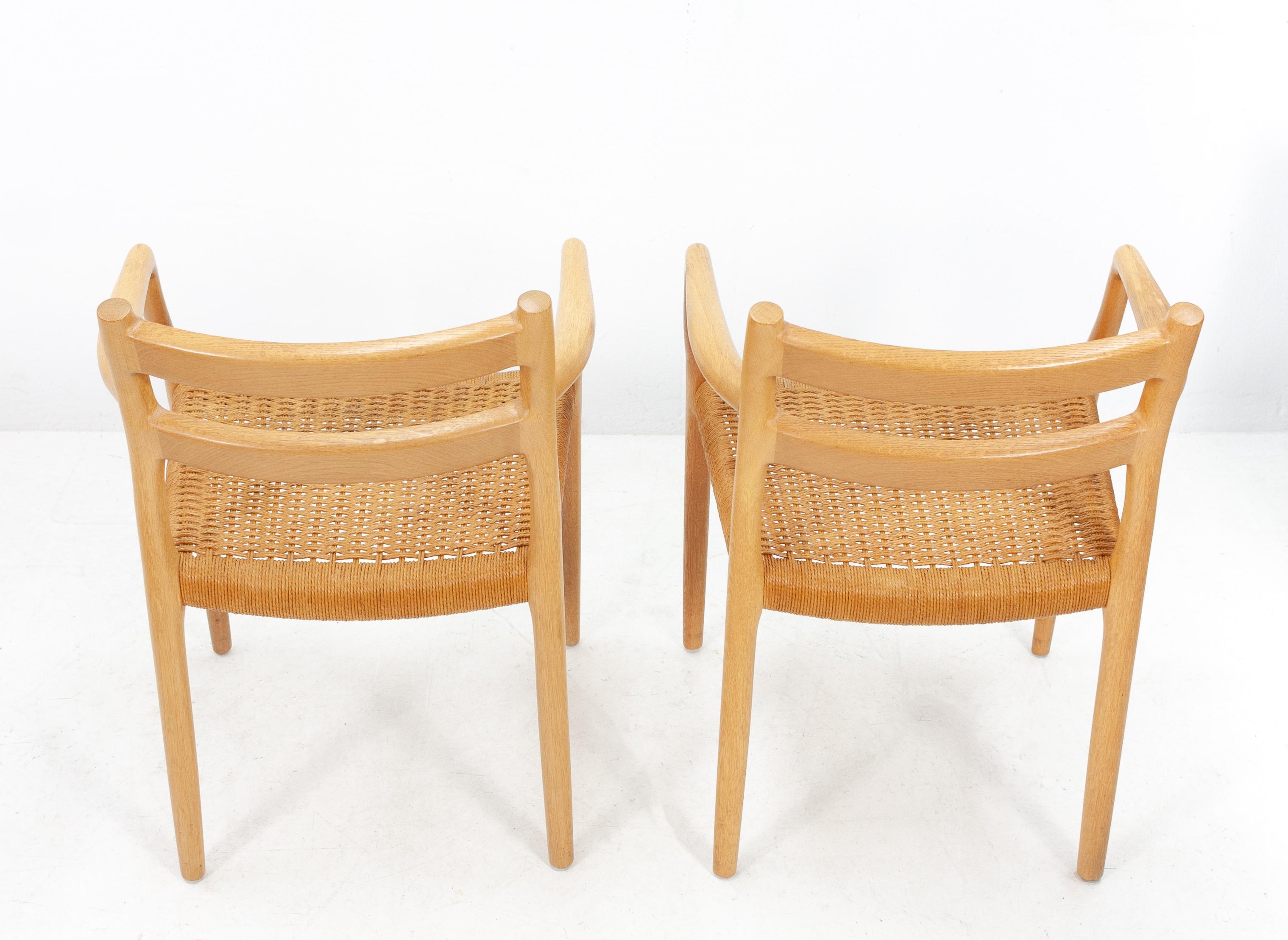 Two Oak Niels O Möller Armchairs In Good Condition In Den Haag, NL