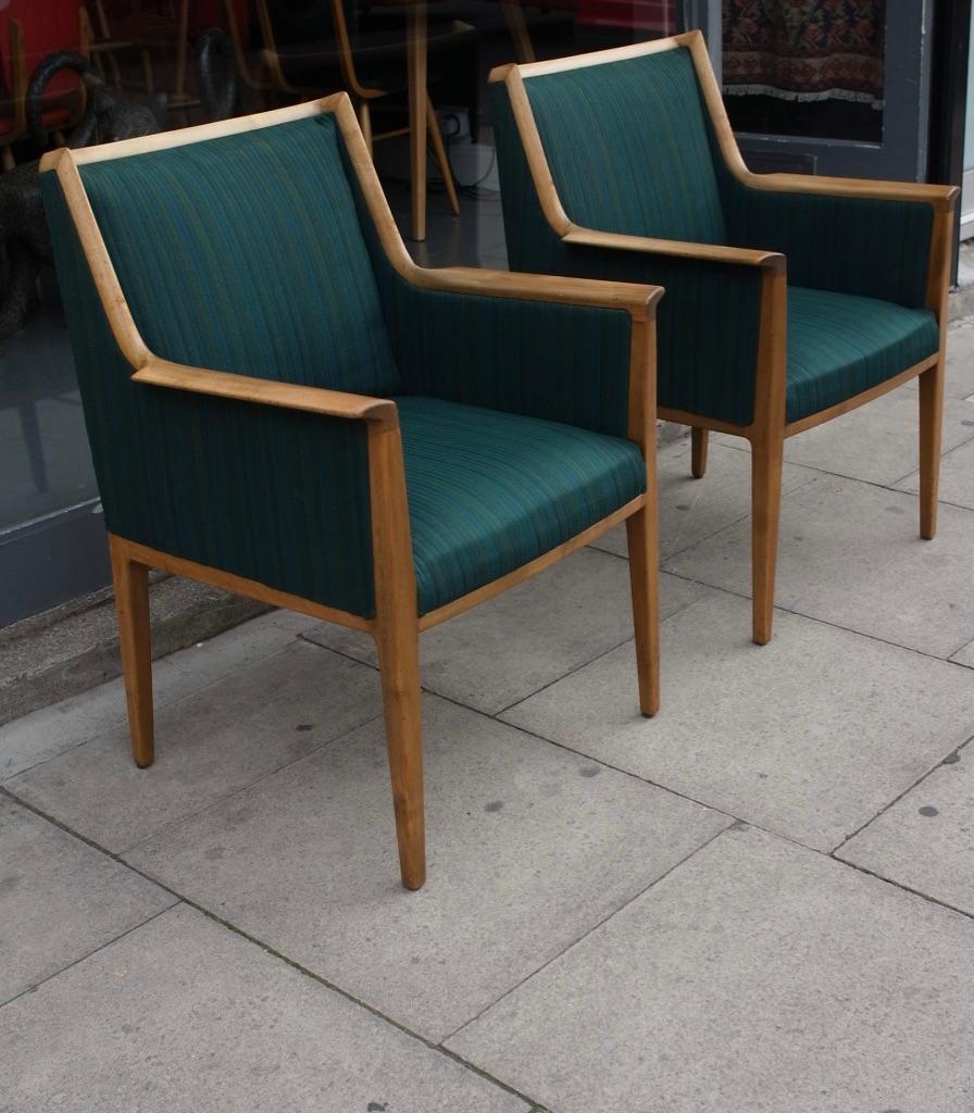 Two 1950s Hardwood Framed Side/Carver Chairs Attributed to Bröderna Andersson For Sale 4