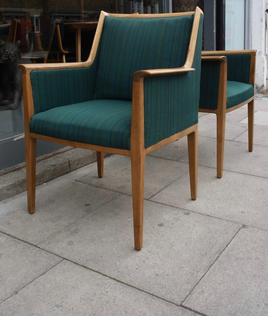 Two 1950s Hardwood Framed Side/Carver Chairs Attributed to Bröderna Andersson For Sale 8