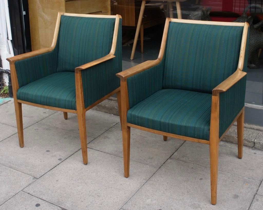 Two 1950s Hardwood Framed Side/Carver Chairs Attributed to Bröderna Andersson For Sale 2