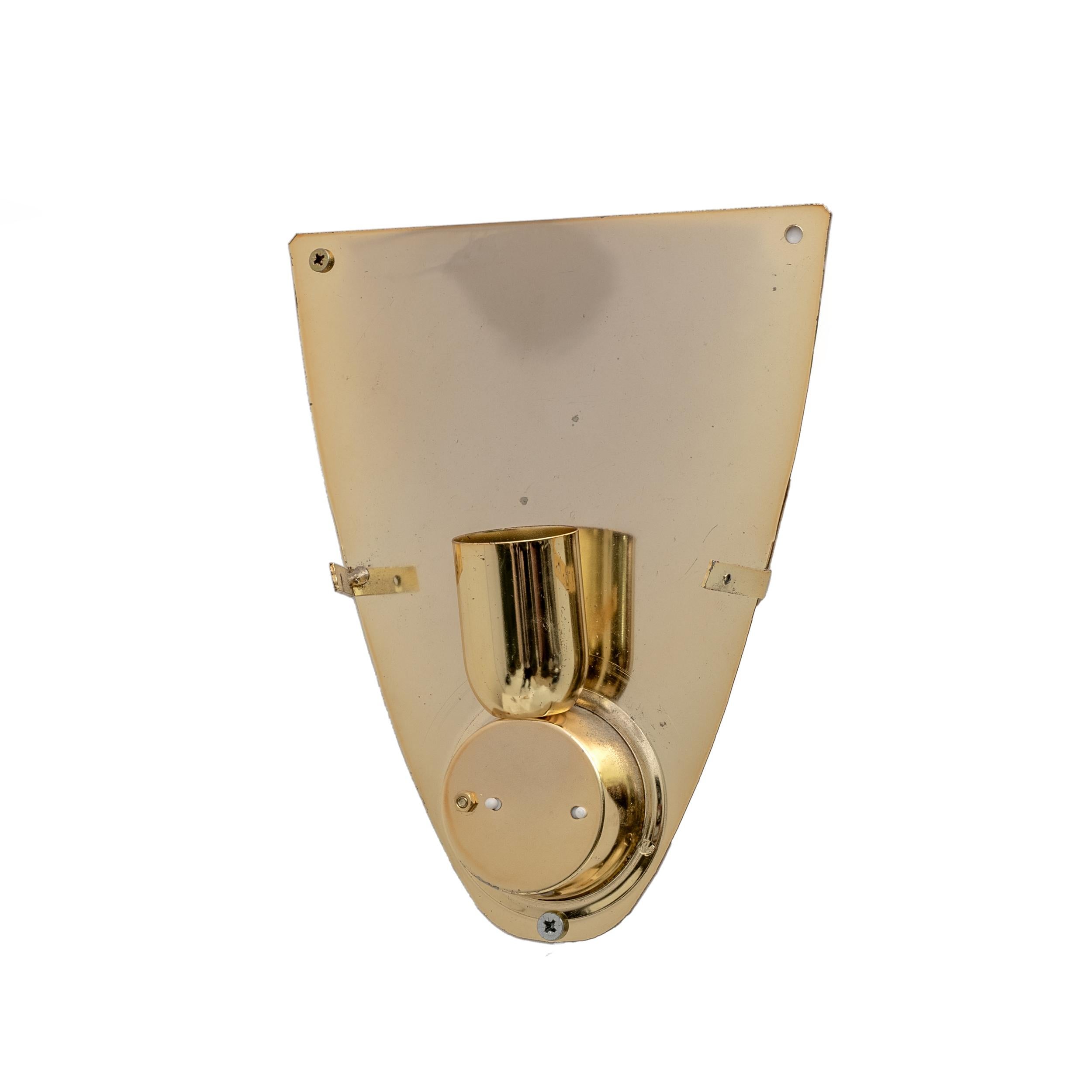 Brass Two of Barovier Mid-Century Modern Italian Murano Glass Shell Sconces, 1960s