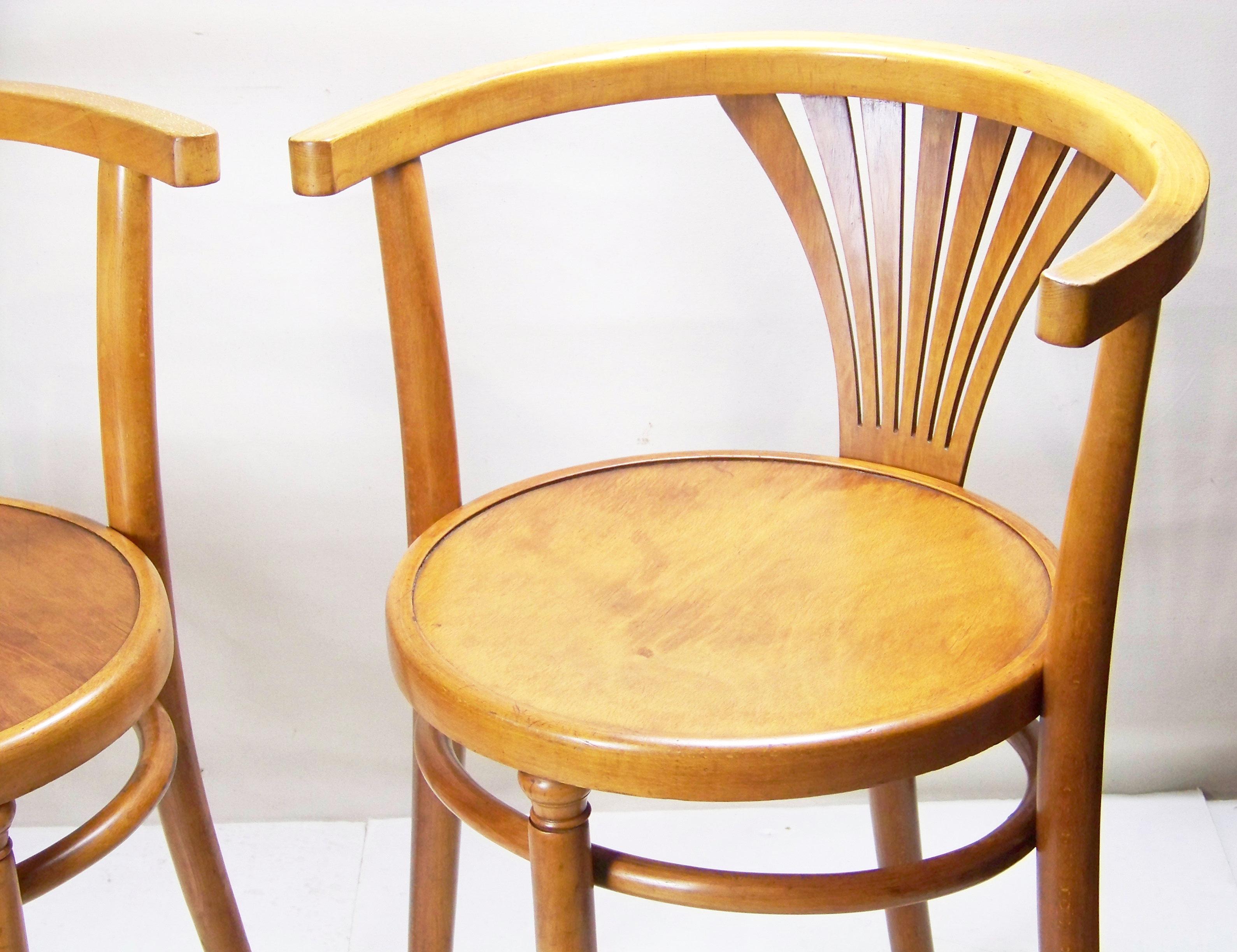 Belle Époque Two Office Chairs Thonet Nr.28 For Sale