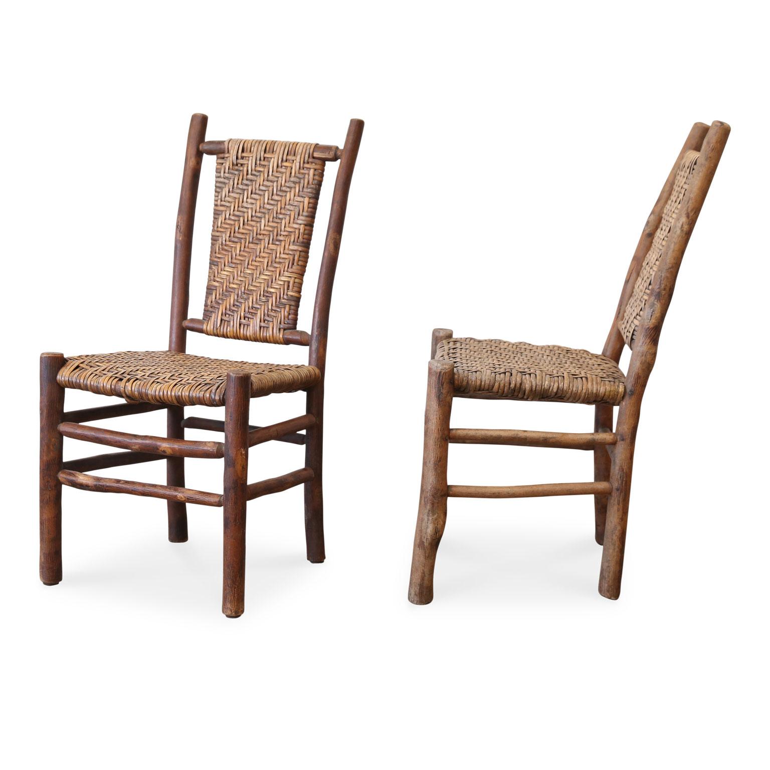 Adirondack Two Old Hickory Side Chairs