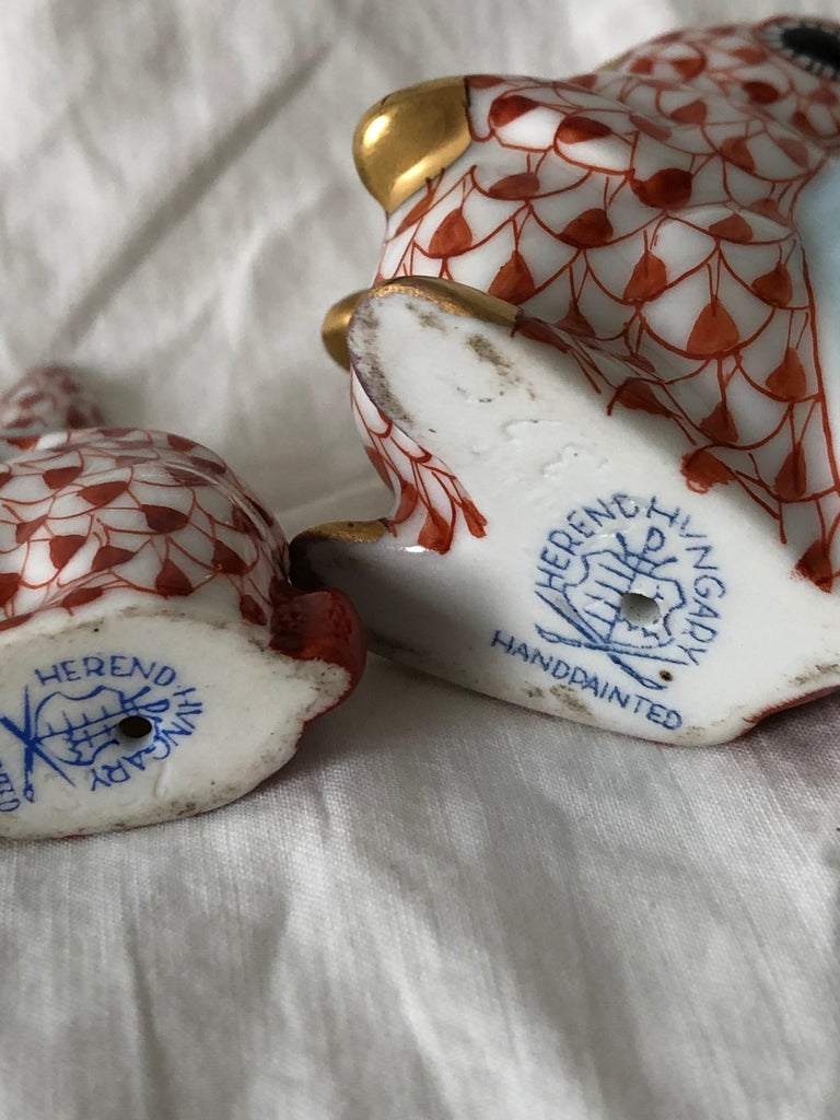 herend pair of rabbits