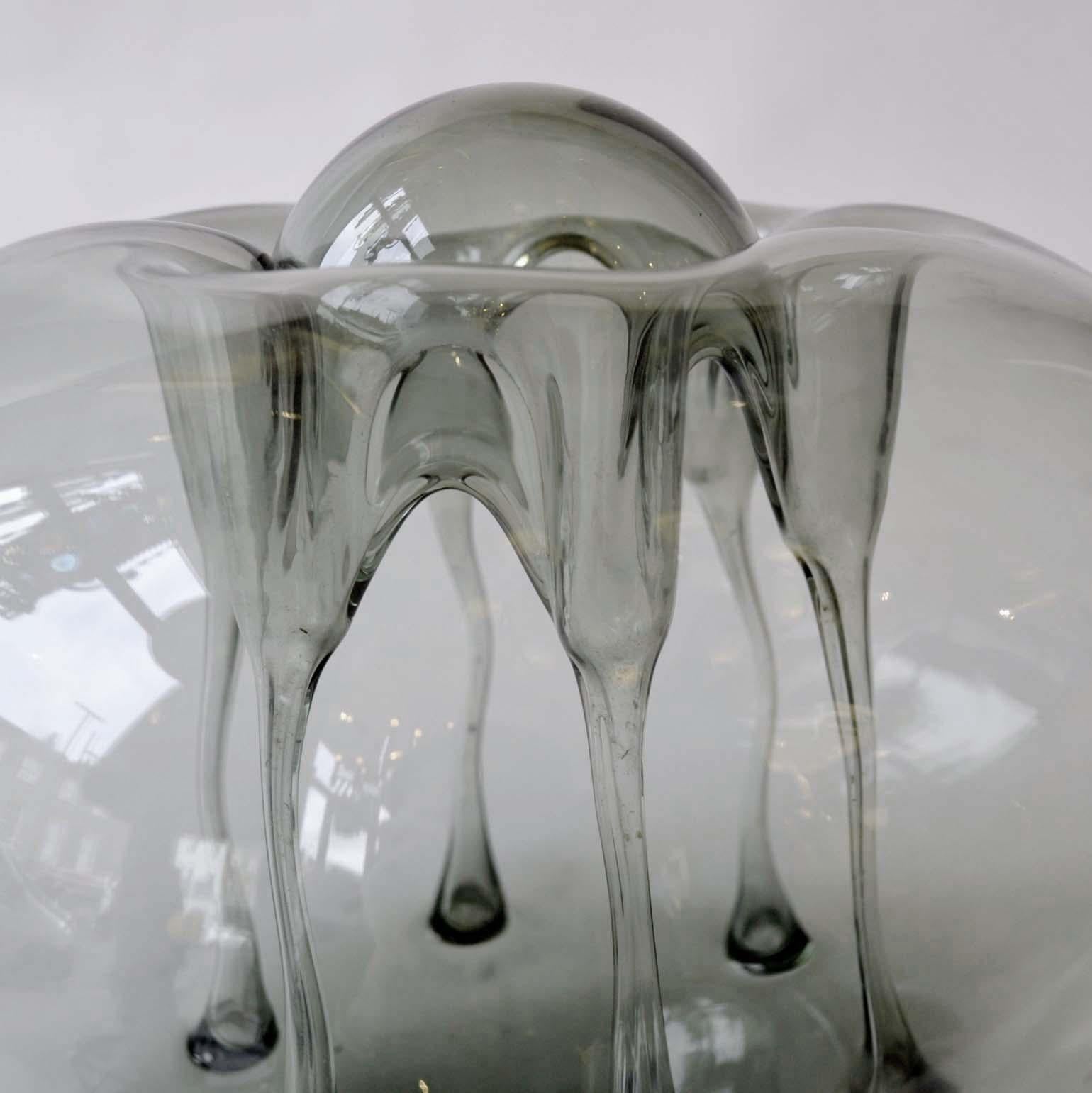 Two Organic Freeform Hand Blown Glass Sculptures, Czech, 1970s In Excellent Condition In London, GB