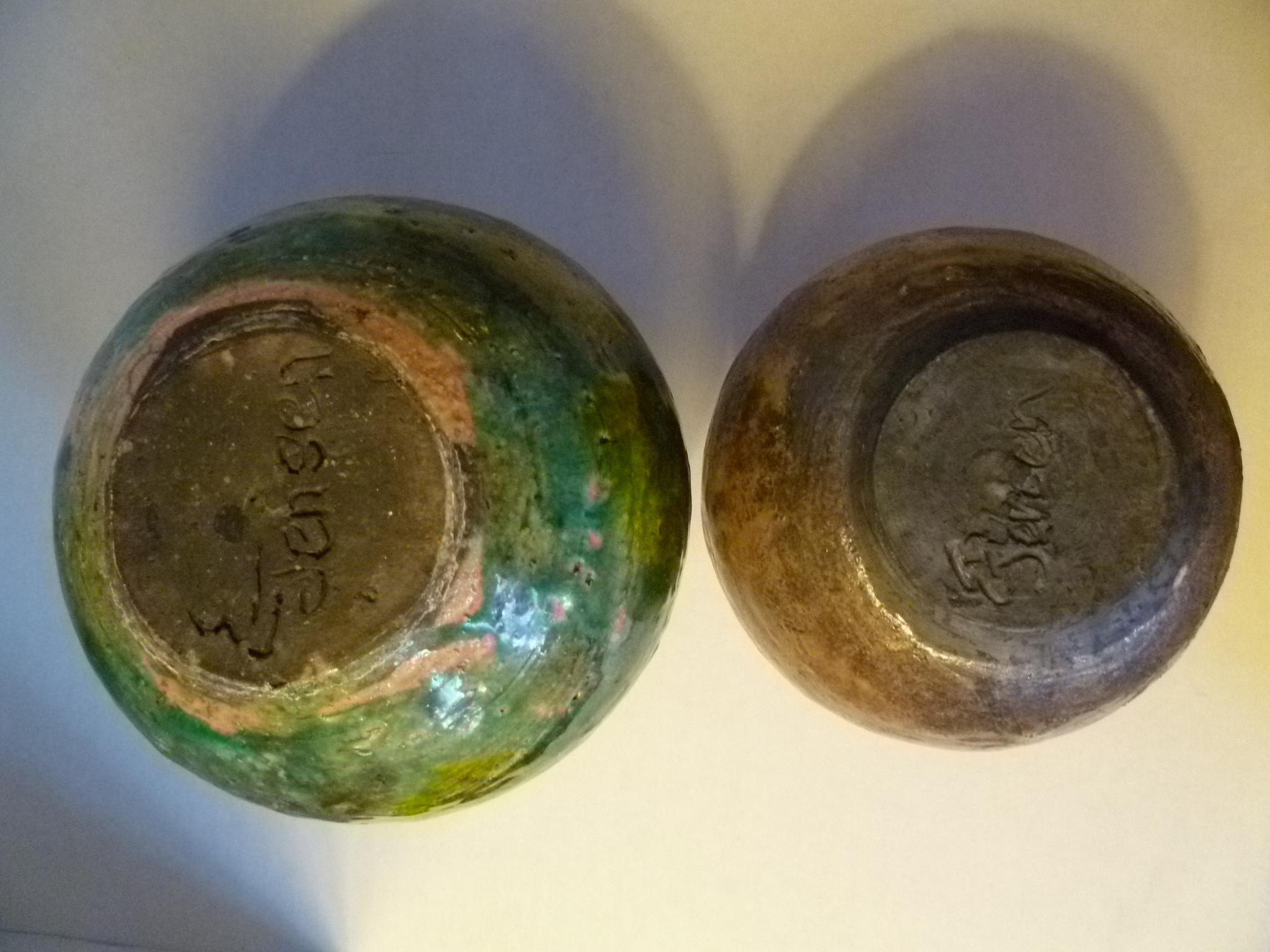 Two Organic Modern  E. Jensen Studio Pottery Bulbous Vessels, 1960s 3