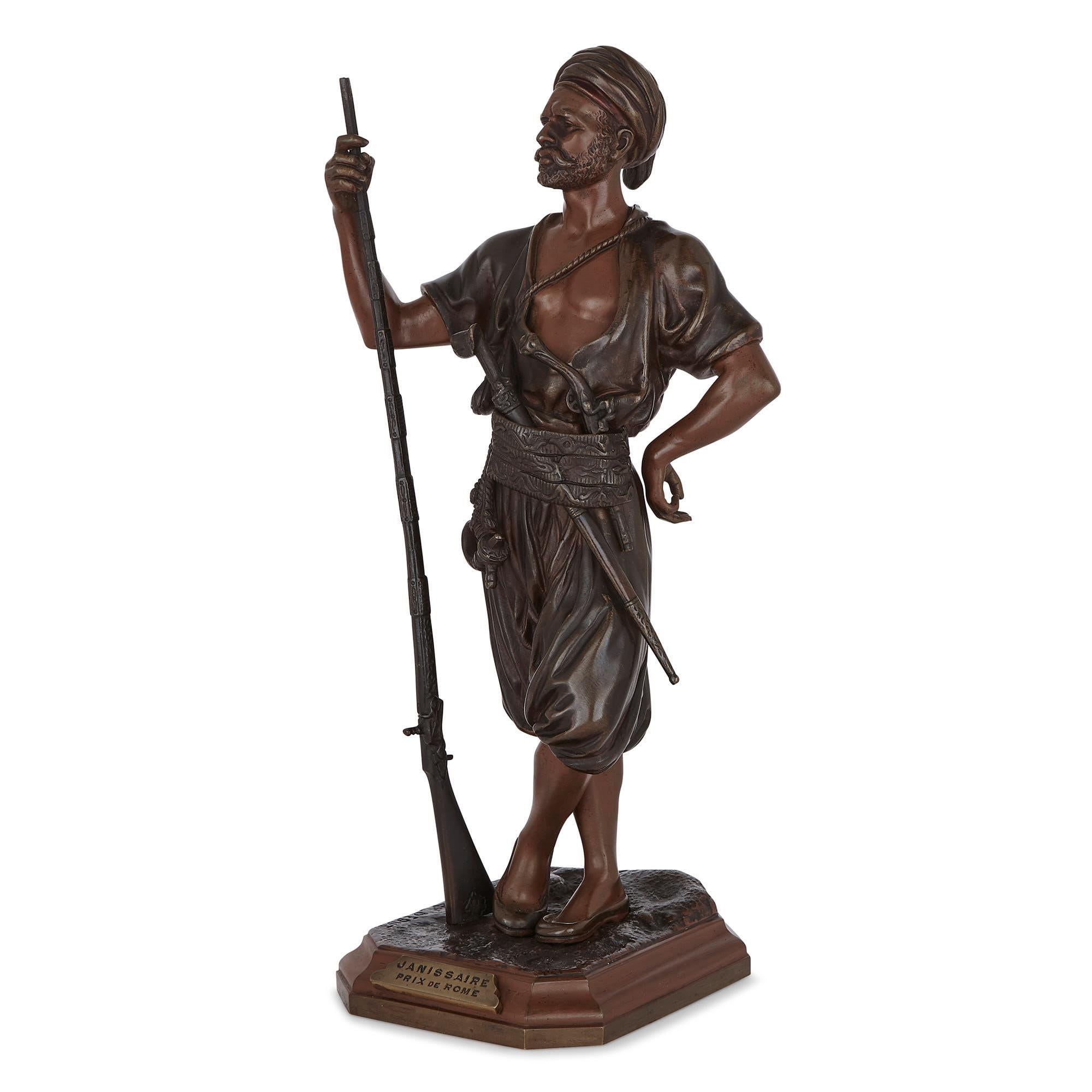 Französische Maquetten aus patinierter Bronze im orientalischen Stil von Marcel Début (Islamisch) im Angebot