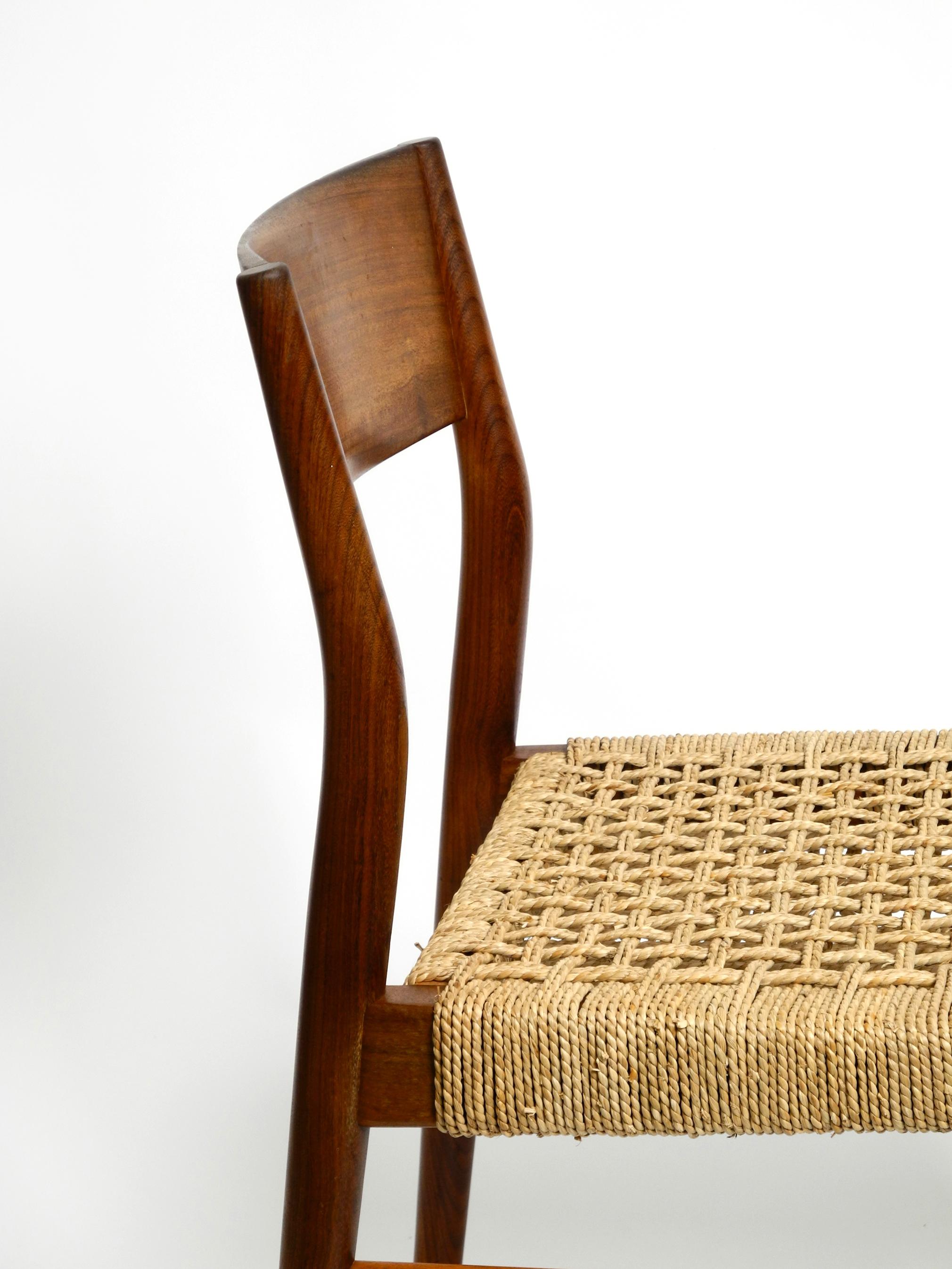Two Original 1960s Wilkhahn Chairs Made of Walnut with Wicker Cane For Sale 6