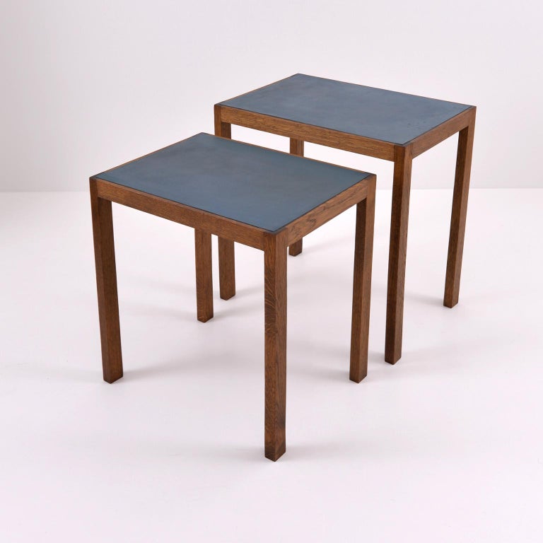 Two Original Bauhaus Wood Nesting Tables, Germany, circa 1930 For Sale
