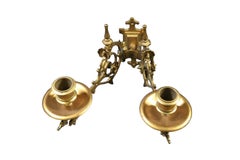 Two Original Bronze Art Nouveau Candle Sconce for a Piano or Wall Germany, 1890s