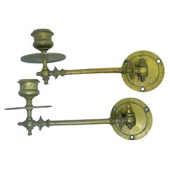 Two Original Bronze Candle Sconce for a Piano or Wall Austria, 19th Century