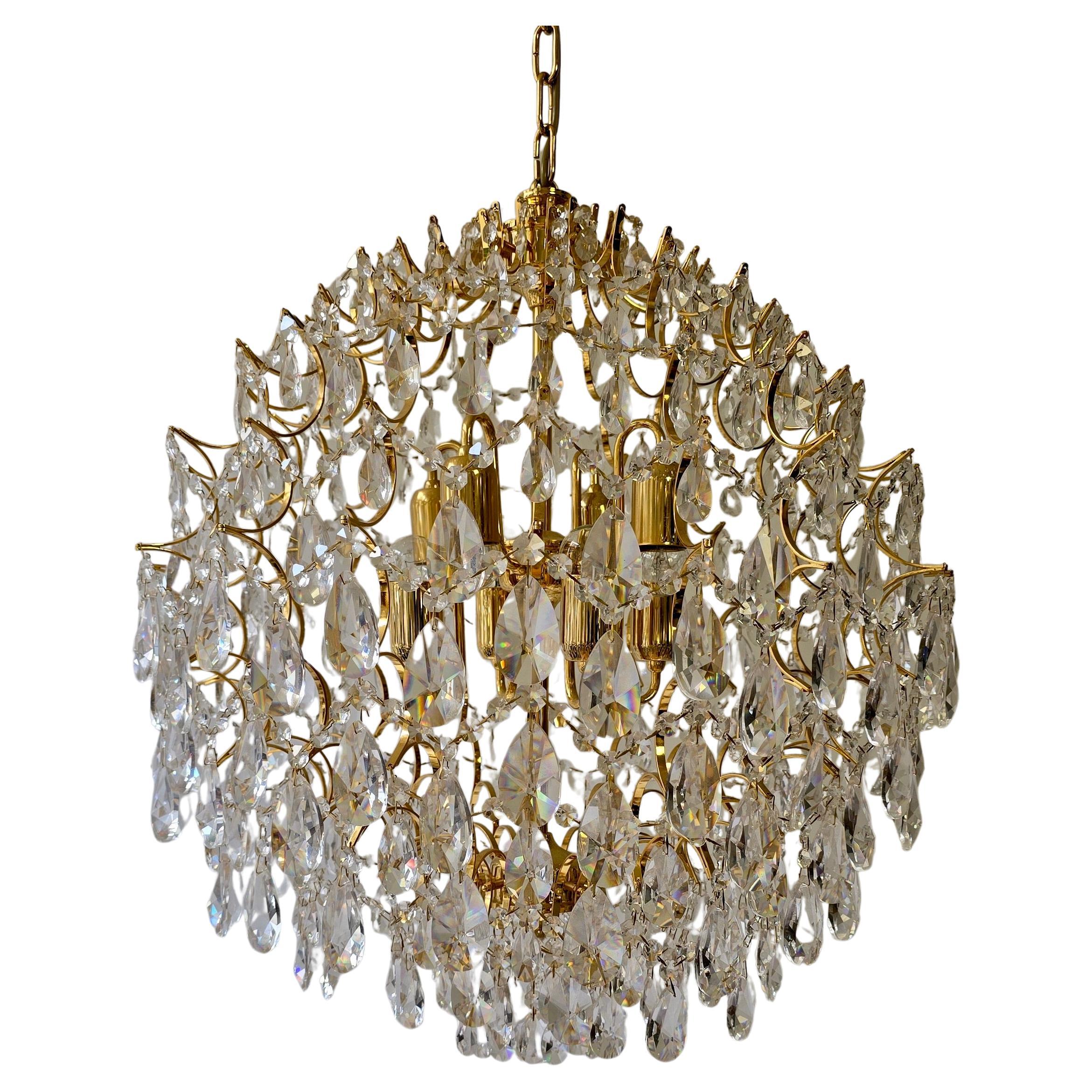 Due lampadari di cristallo originali "Cassiopea" di BC San Michele - Made in Italy in vendita