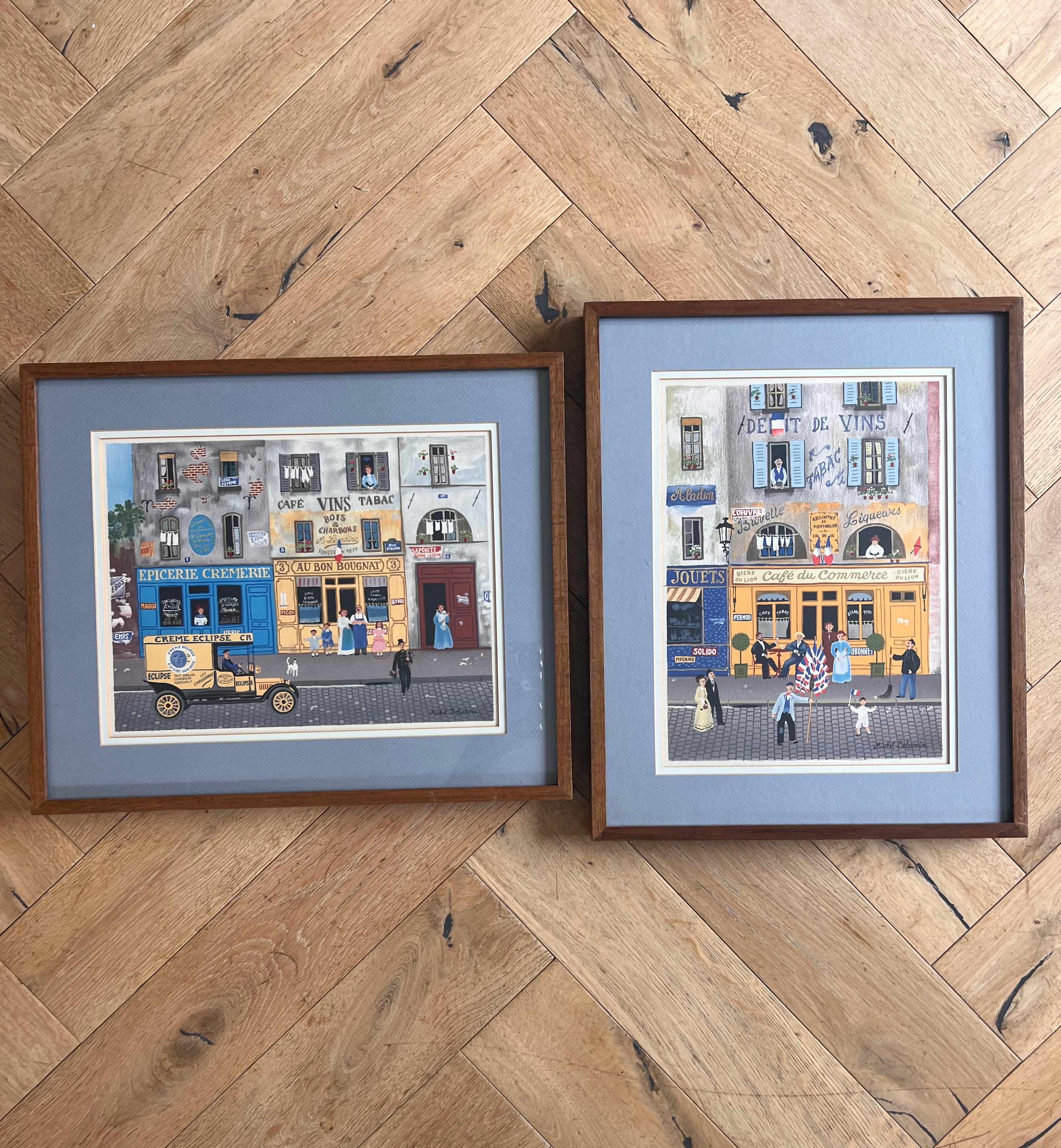 Two original French prints by Michel Delacroix, framed, late 20th century  For Sale 8