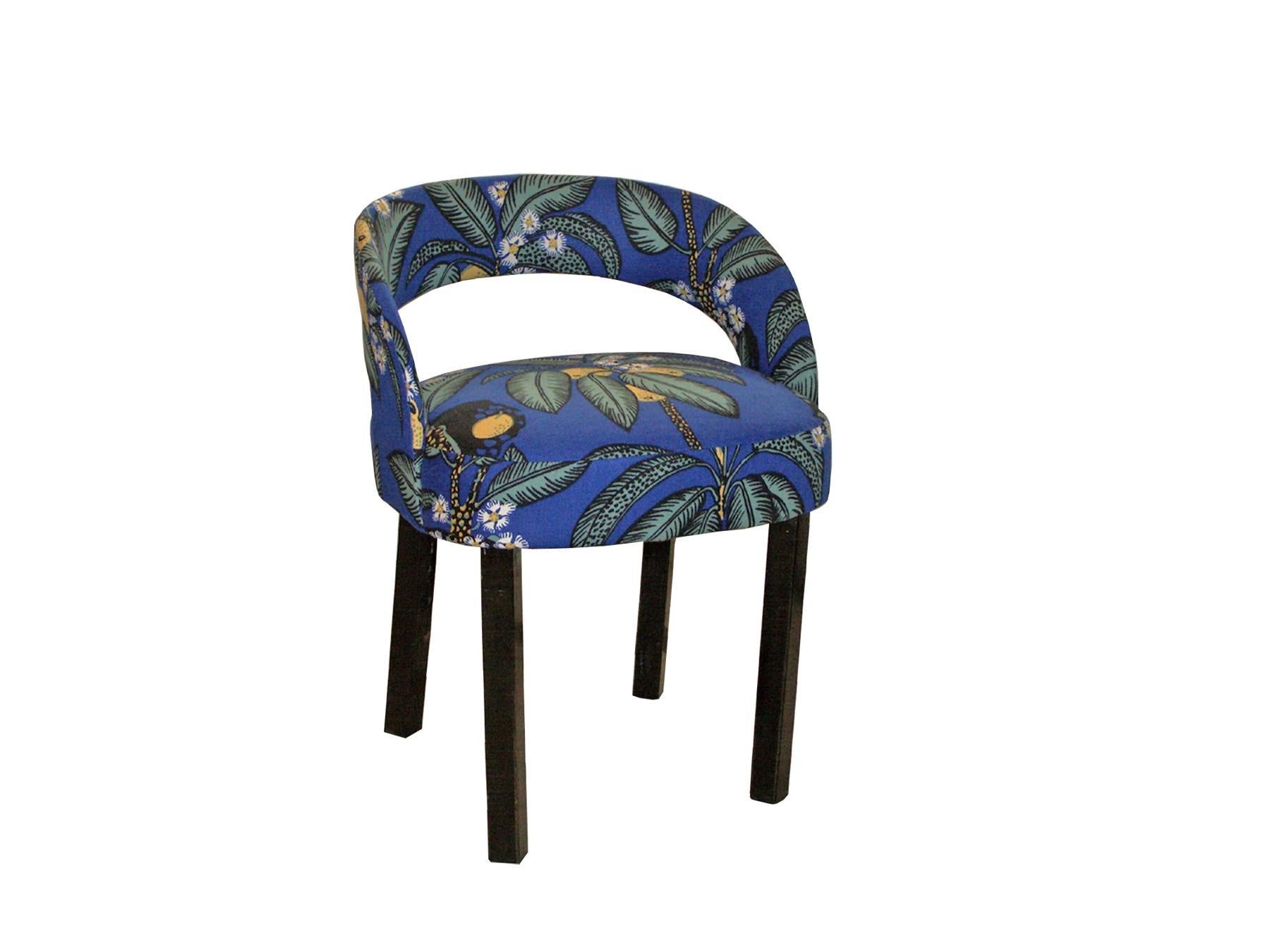 Mid-20th Century Two Original J.Hoffmann Oswald Haerdtl Chairs Art Deco New Fabric by Josef Frank For Sale