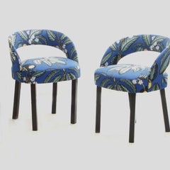 Deux chaises originales J.Hoffmann & Oswald Haerdtl Art Déco nouveau tissu Josef Frank