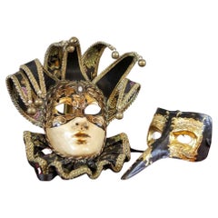 Two Original Venetian Masks by Ca'Macana in papier-mâché technic - Contemporary