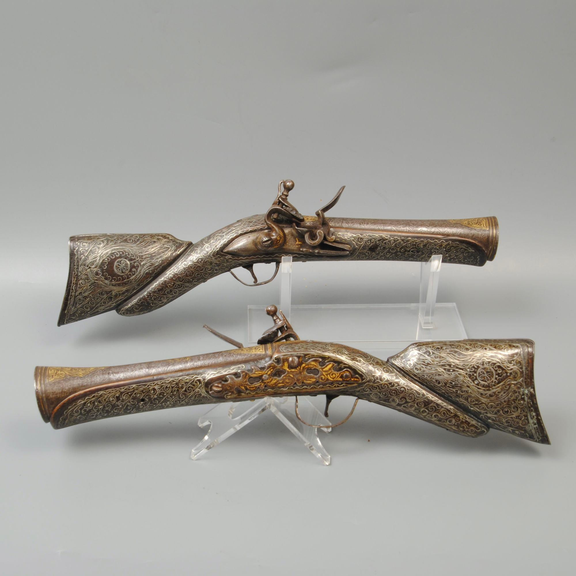 Turkish Two Ottoman Knee Blunderbuss