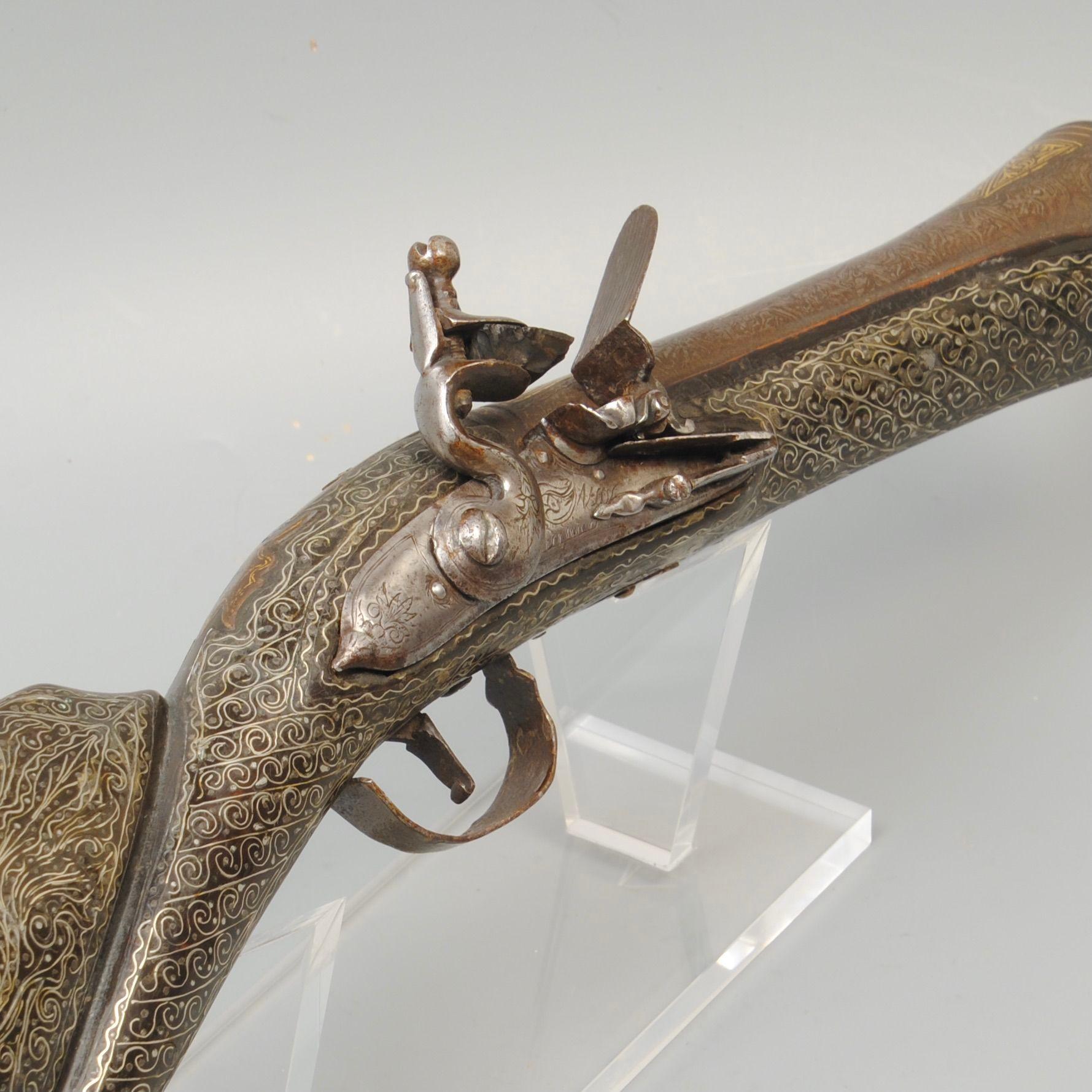 Inlay Two Ottoman Knee Blunderbuss