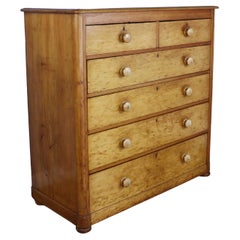Two-over-four 19th Century Pine Chest of Drawers