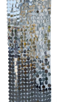 Paco Rabanne Disco-Ready Silber Raumteiler mit Pailletten-Disc Vorhang für das Party Girl