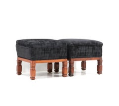 Two Padouk Art Nouveau Stools by K.P.C. de Bazel, 1900s