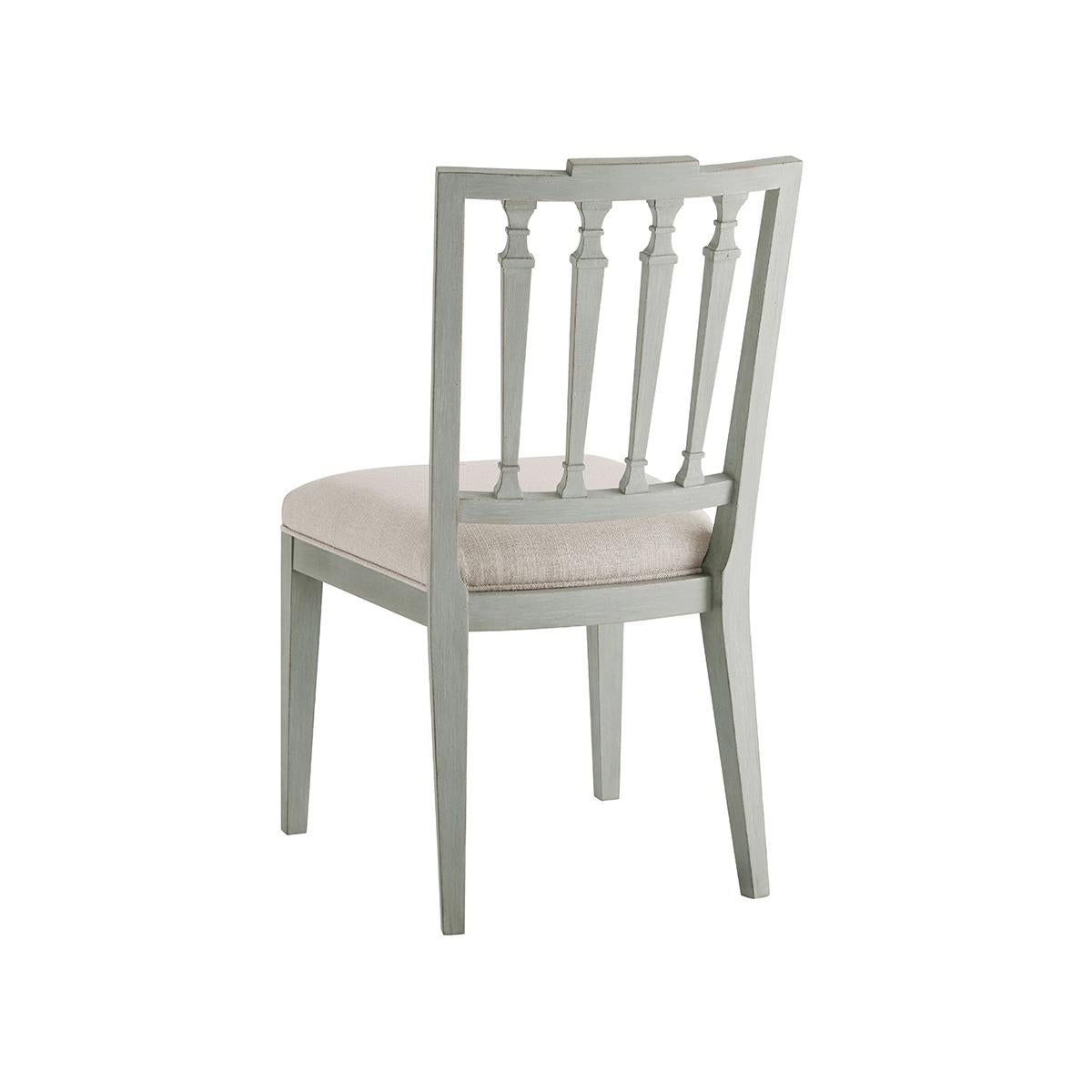 Vietnamese Two Painted Classic English Dining Chairs For Sale