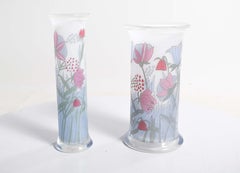 Two Painted Glass Jars by W. Bauer, Germany