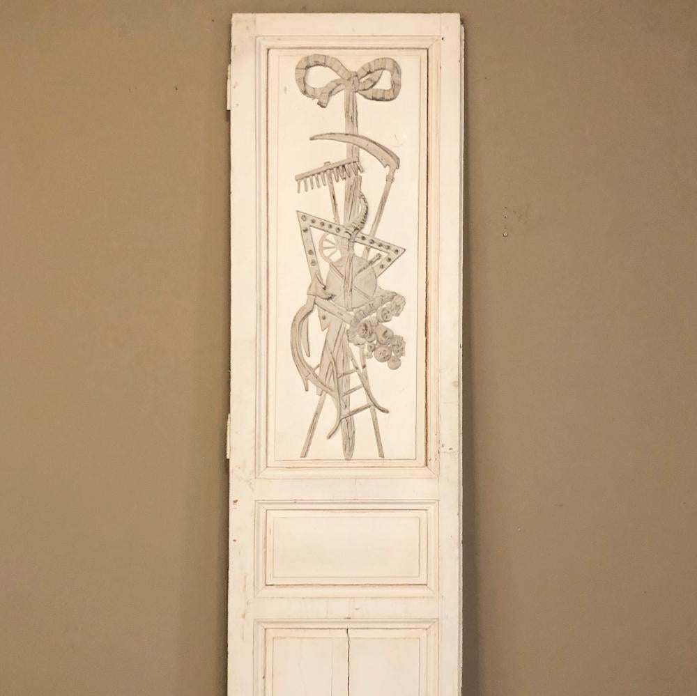 Two Pair 19th Century French Louis XVI Painted Interior Doors For Sale 10