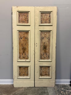Two Pair of Italian Hand Painted Double Wing Doors