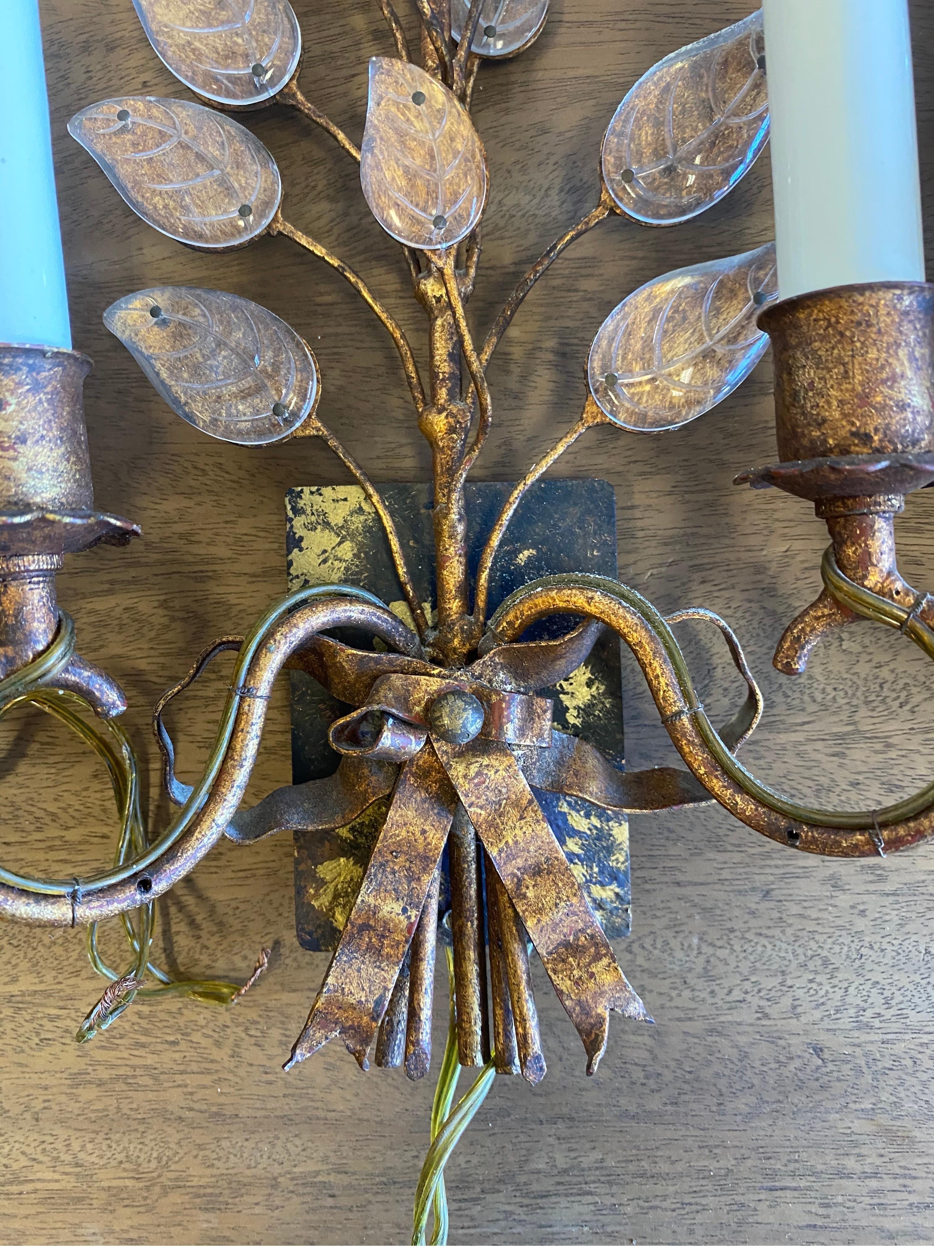 20th Century Two Pair of Maison Baguès Sconces, Sold Per Pair