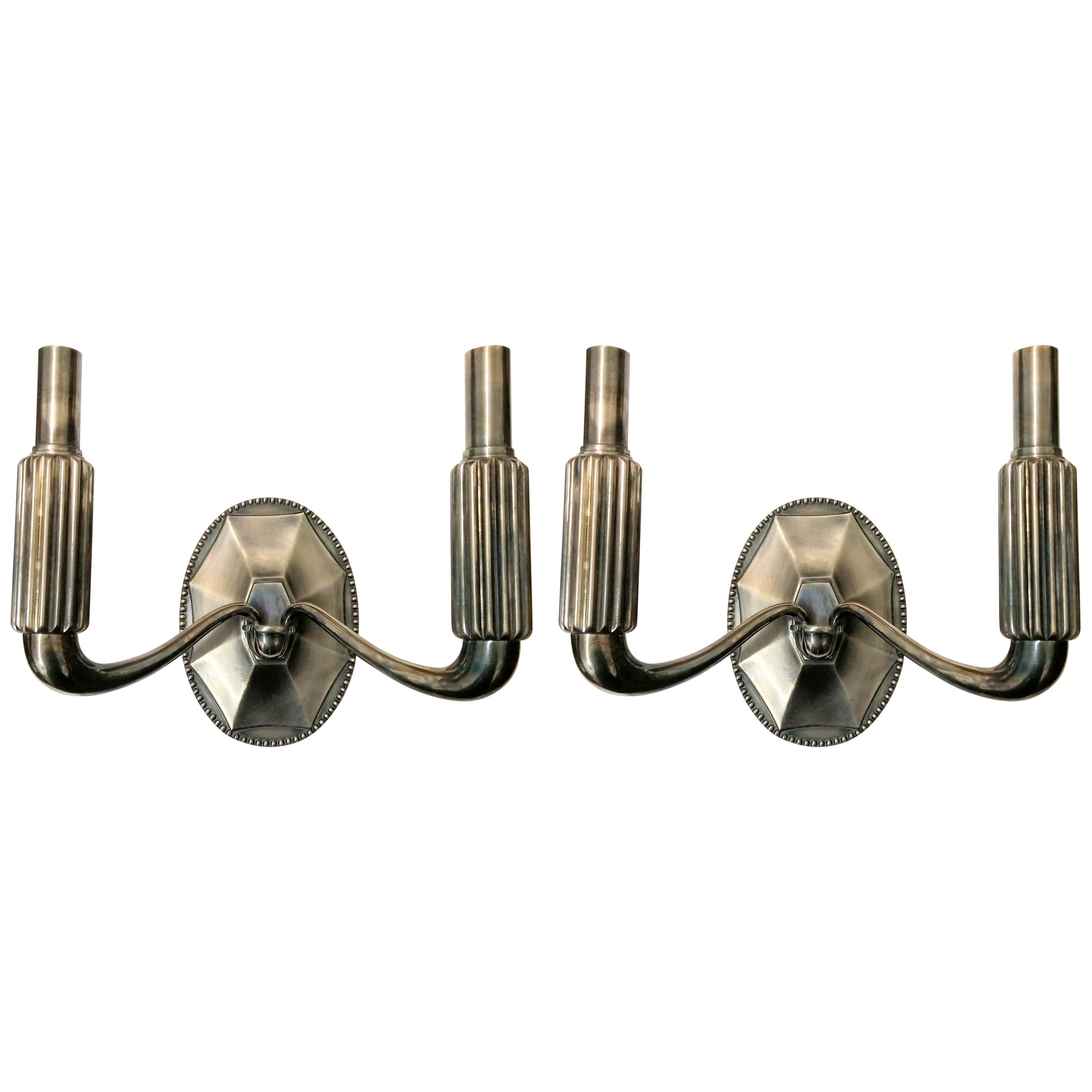 A Pair of Sconces in the Manner of Ruhlmann (2 pairs available)
