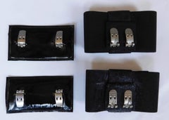 Two Pair of Vintage Black Shoe Clips