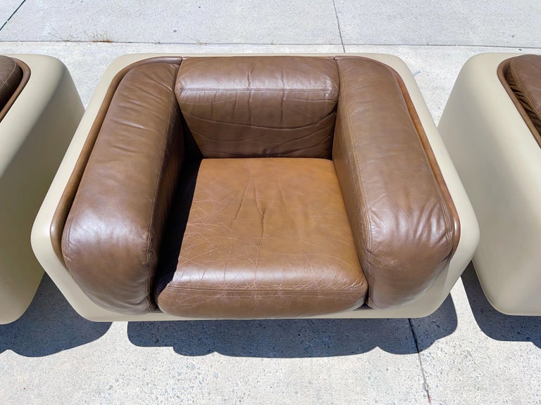 Pair Steelcase Space Age Lounge Chairs by William Andrus For Sale 3