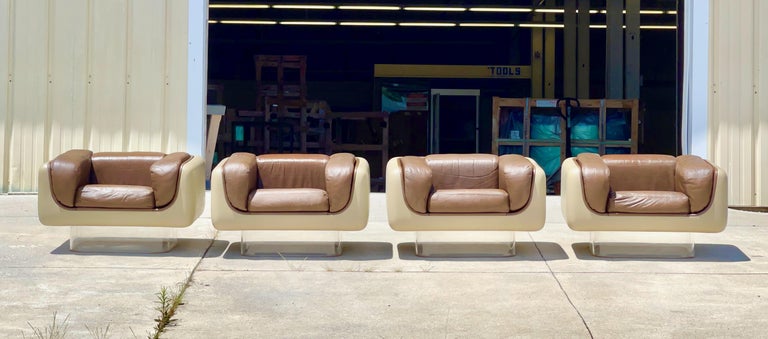 Two Pair Steelcase Space Age Lounge Chairs by William Andrus For Sale 7
