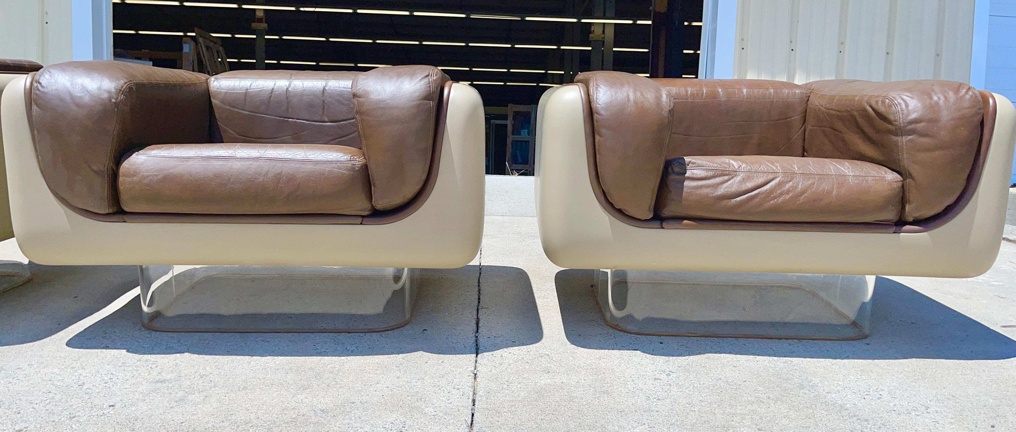 Pair Steelcase Space Age Lounge Chairs by William Andrus 1