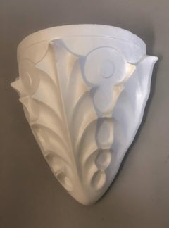 Two Pairs French Mid Century Plaster Sconces, Giacometti & Jean-Michel Frank