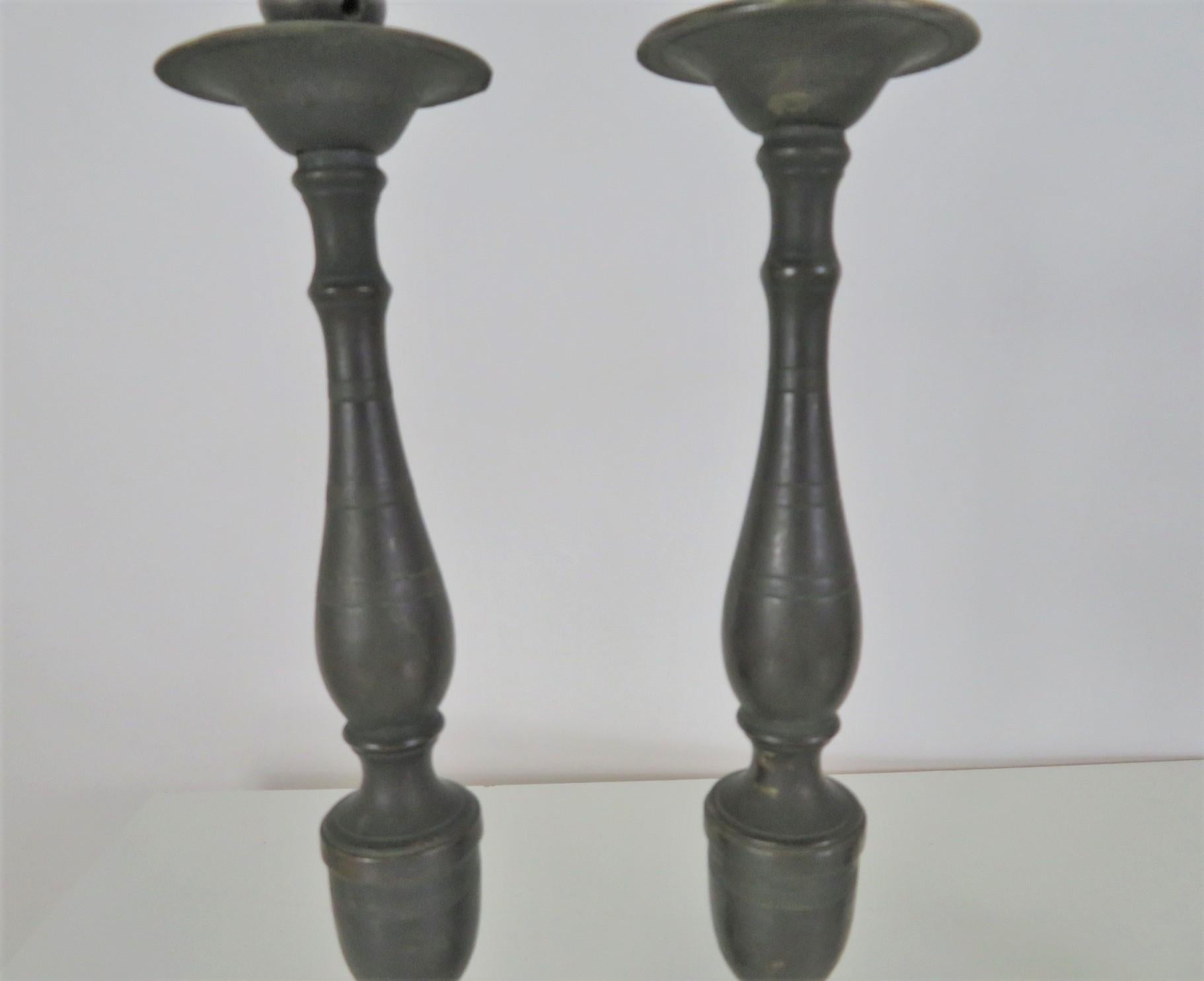 18th Century Two Pairs Neapolitan 18th C. Late Baroque Bronze Candlesticks