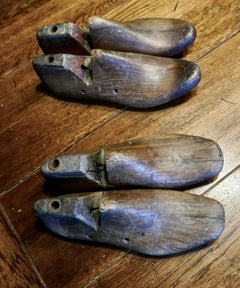 Two Pairs of 19th Century Decorative Rustic Antique Shoe Lasts