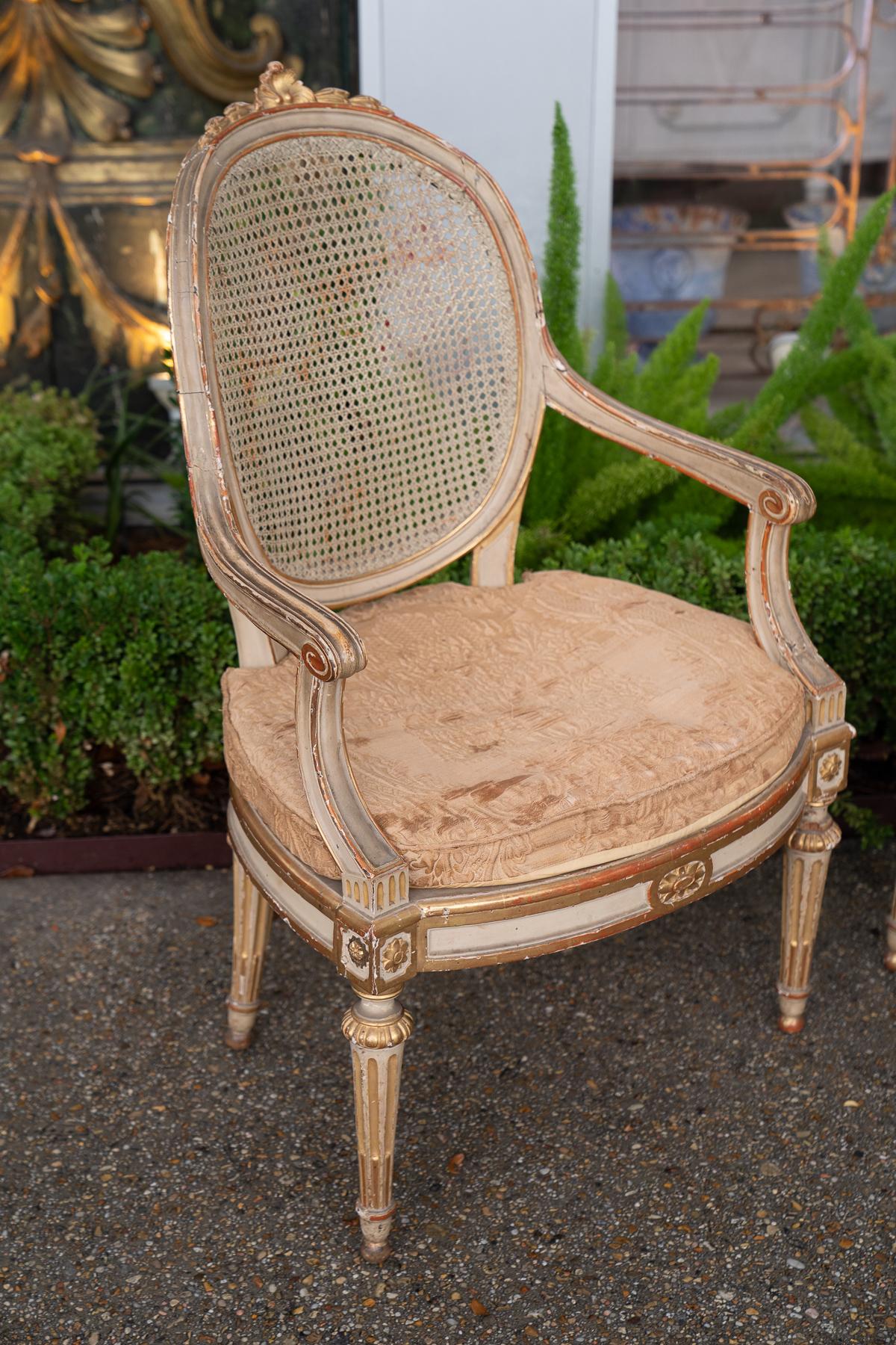 Wunderschön geformte venezianische Sessel aus dem 19. Jahrhundert.