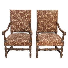 Two Pairs of 20th Century French Arm Chairs