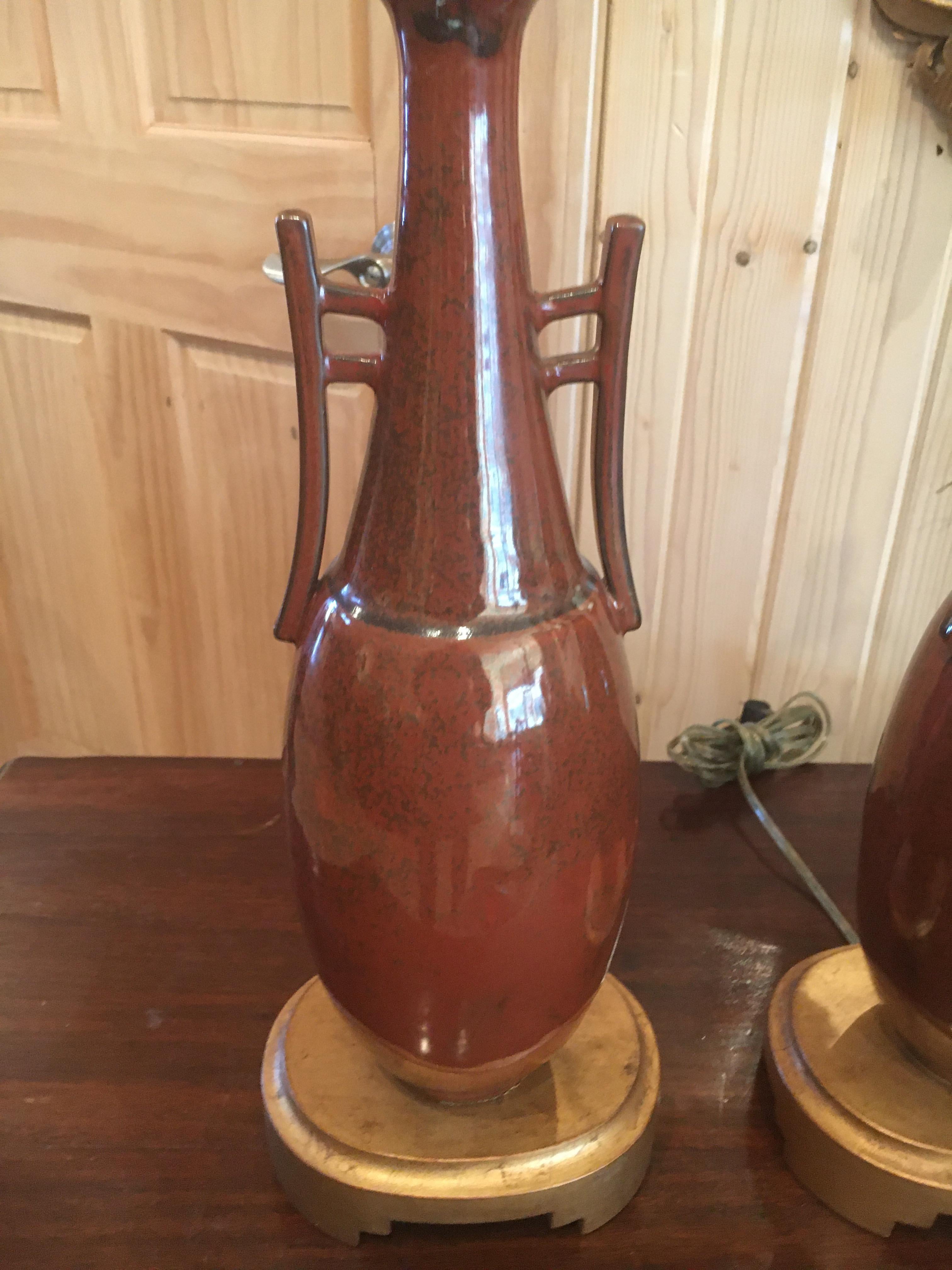 Deux paires de lampes de bureau Frederick Cooper Hollywood Regency, vert pomme en vente 2