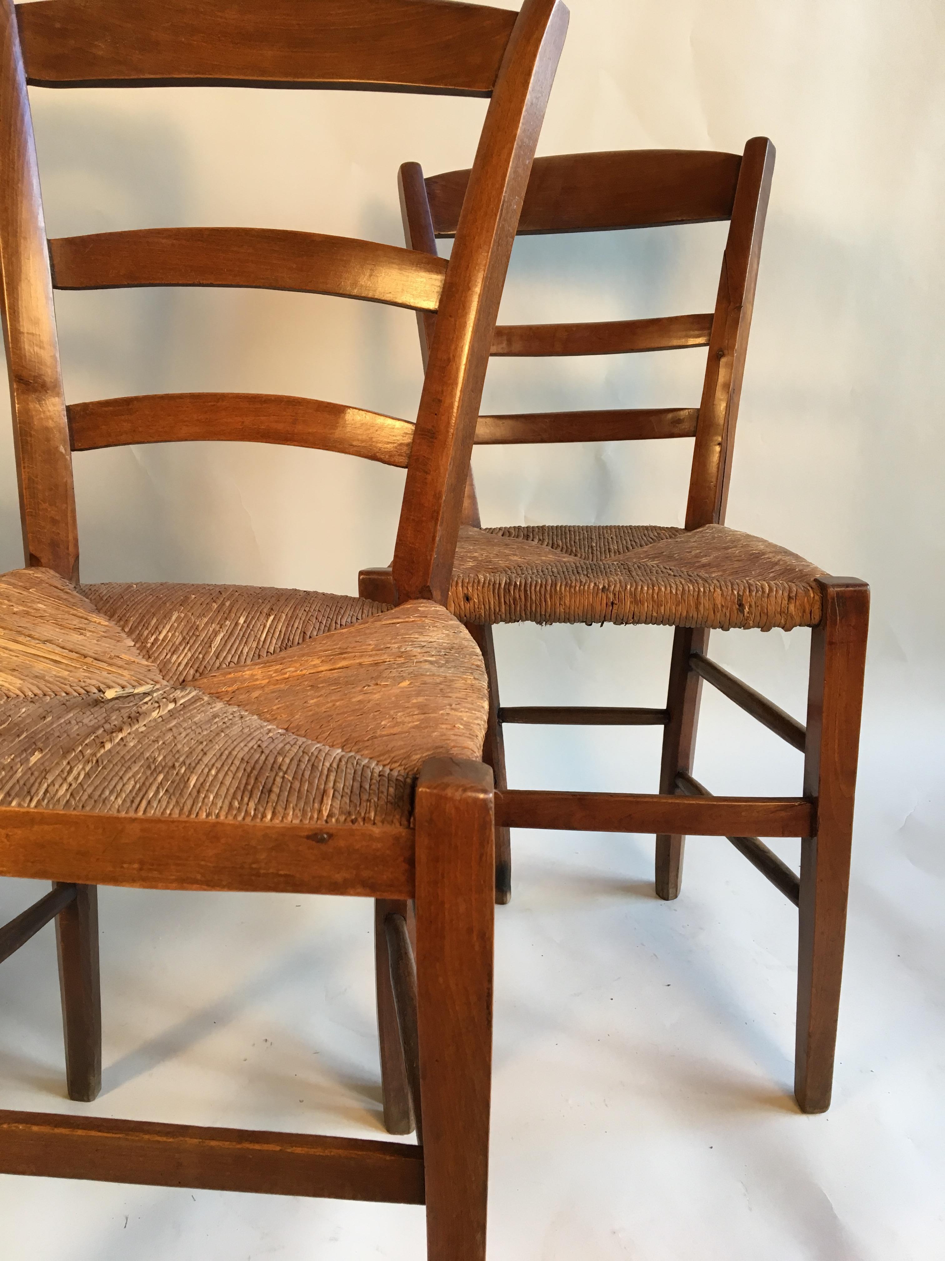 19th Century Two Pair of French Country Side Chairs