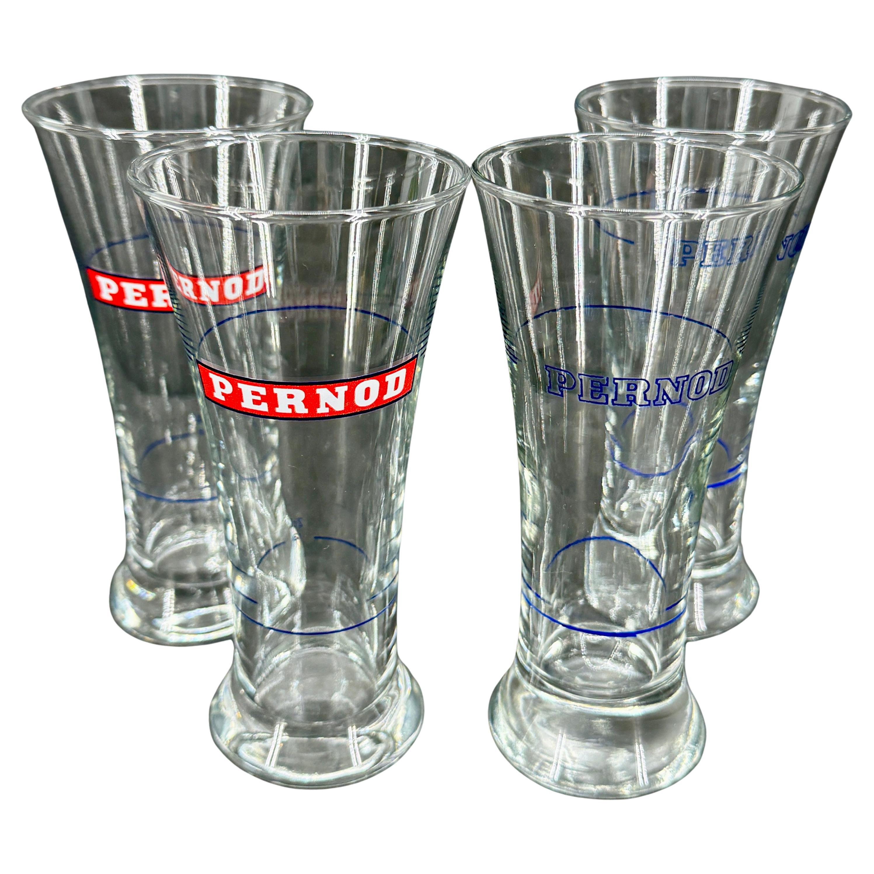 Two Pairs of French Pernod Glasses, Mid-Century Modern en vente