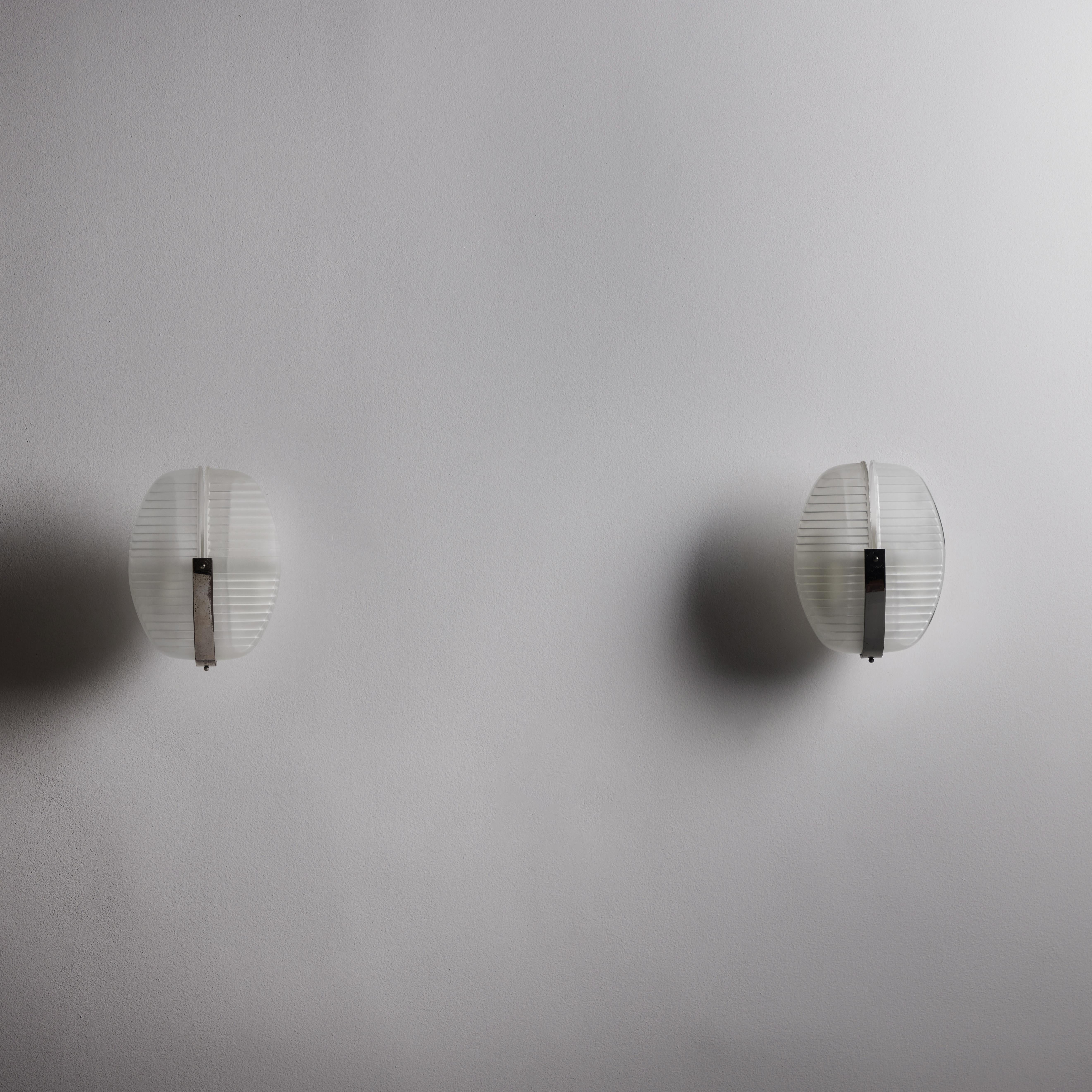 Mid-20th Century Pairs of Lambda Sconces by Vico Magistretti for Artemide