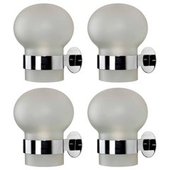 Two Pairs of Model 2404 Sconces by Fontana Arte