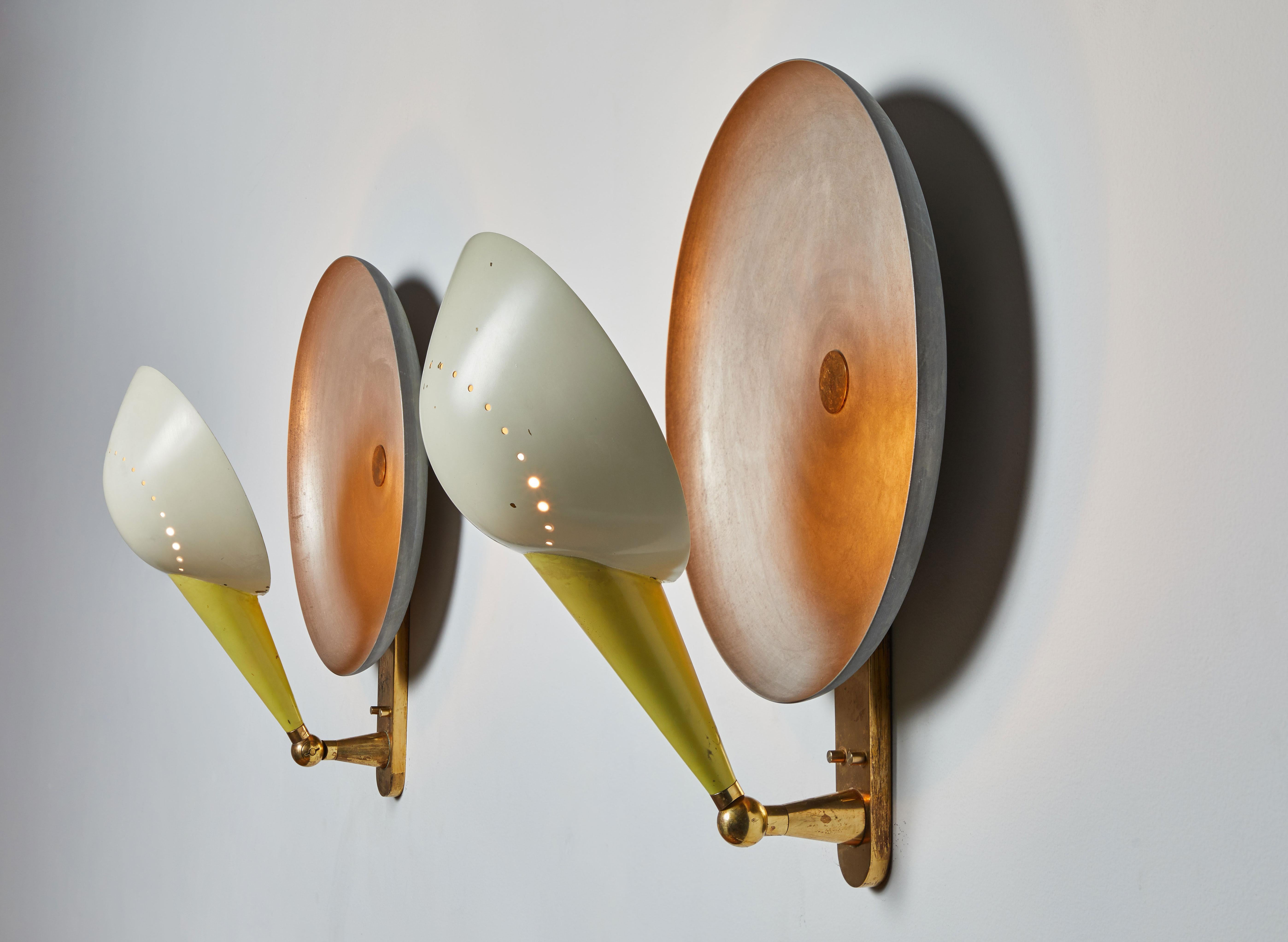 Mid-Century Modern Pair of Rare Model No. B 4917 Sconces by Stilnovo