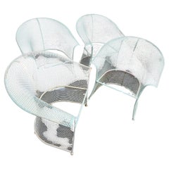 Mid Century Modern Raro Russell Woodard Sillas de salón Sculptura 2 pares disponibles.