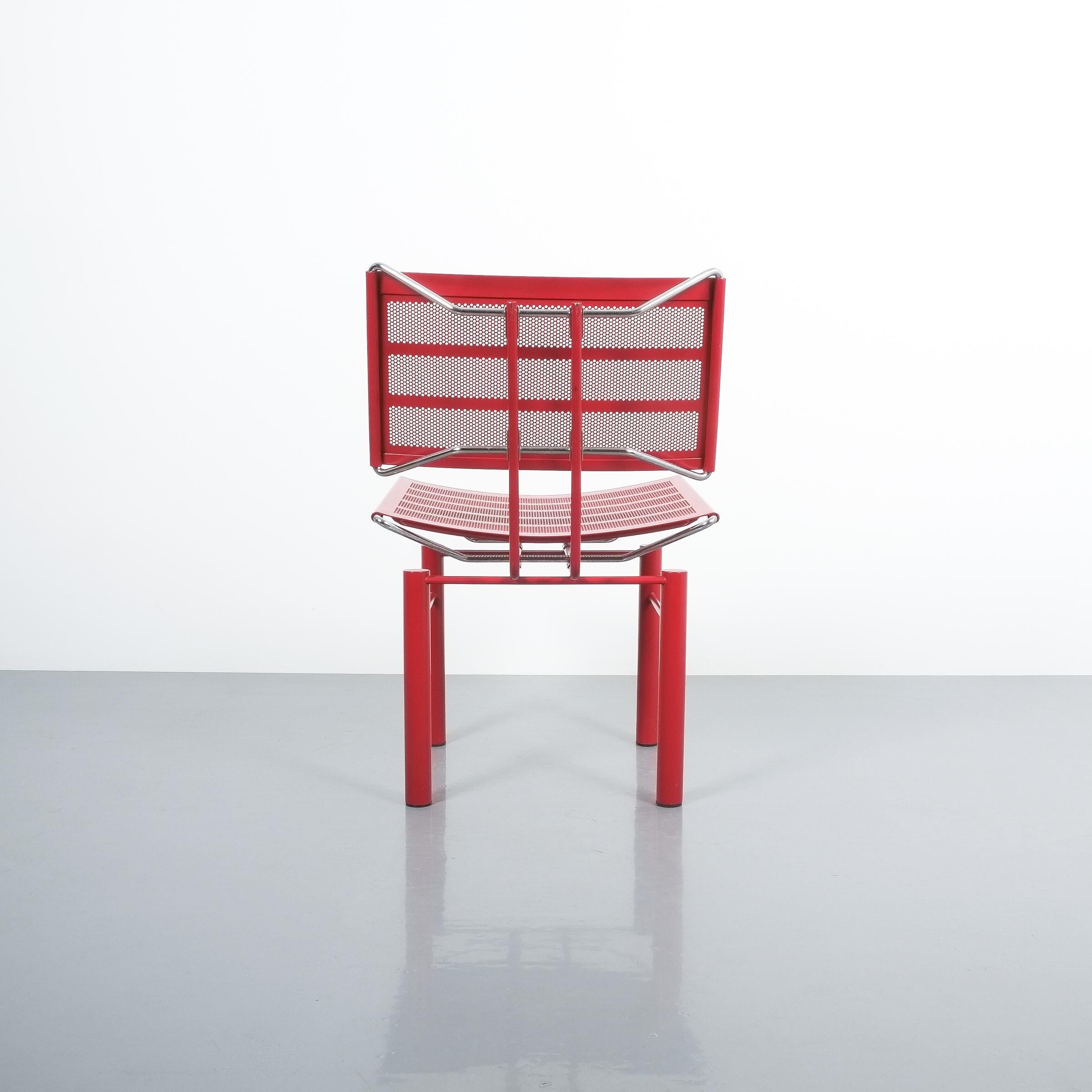 Red Hans Ullrich Bitsch Chairs Series 8600 Two Pairs In Good Condition For Sale In Vienna, AT