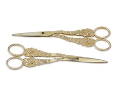 Two Pairs of Regency-Period Silver-Gilt Grape Shears