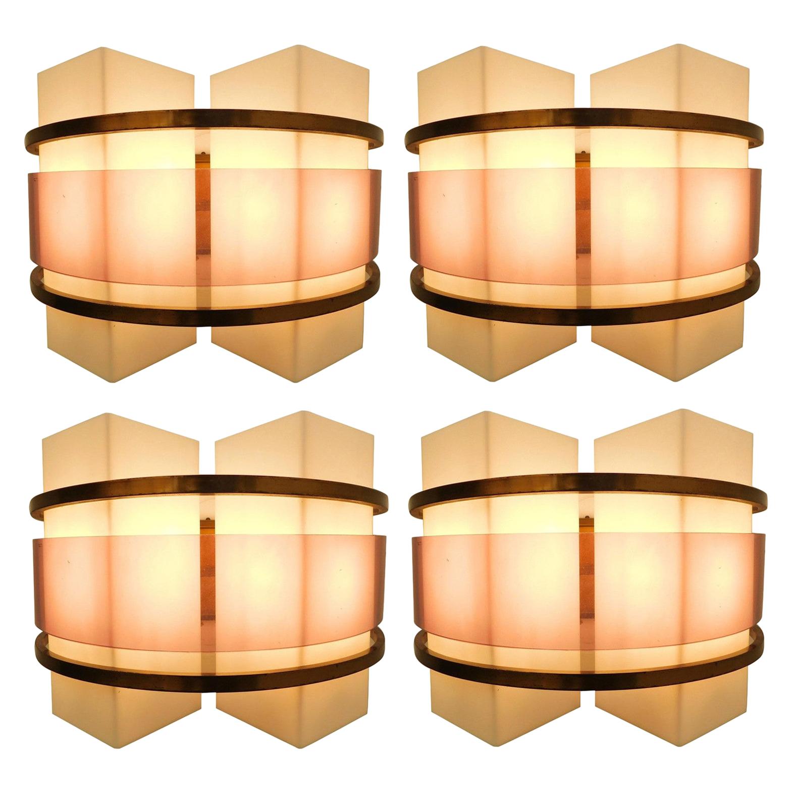 Two Pairs of Sconces by Oscar Torlasco